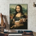 thumbnail image 2 of Cuadro Decorativo Mona Lisa Gato Canvas Listo Para Colgar 50x75cm Jungle Art Impresion Tela Arte, 2 of 7