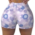 thumbnail image 2 of Haiem Winter With Snowflakes No Front Seam Biker Shorts for Women Yoga Workout Gym Bike Shorts with Tummy Control Moisture-Wicking-Small, 2 of 9