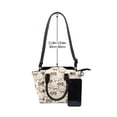 thumbnail image 4 of Lsque Vintage Farm Pigs Pattern Leather Rivet Shoulder Bag – Elegant Genuine Leather & Microfiber PU Crossbody with Detachable Adjustable Strap, 4 of 5
