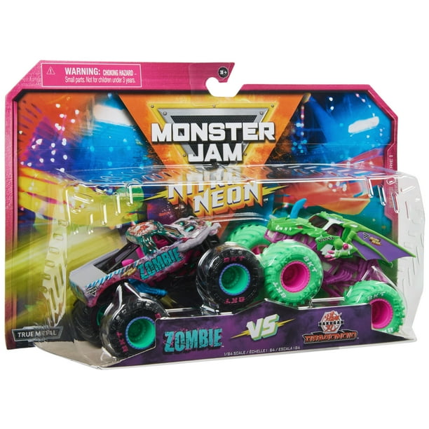 Monster Jam Neon 1:64 Nitro Trucks, Dragonoid Vs. Zombie - Walmart