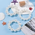 thumbnail image 7 of Dalrosia 6pcs Pearl Hair Tie Elastic Beaded Hair Scrunchies Hair Bands Pearl Hair Ropes Ponytail Holder Stretchy Hair Accessories for Women and Girls, 7 of 7