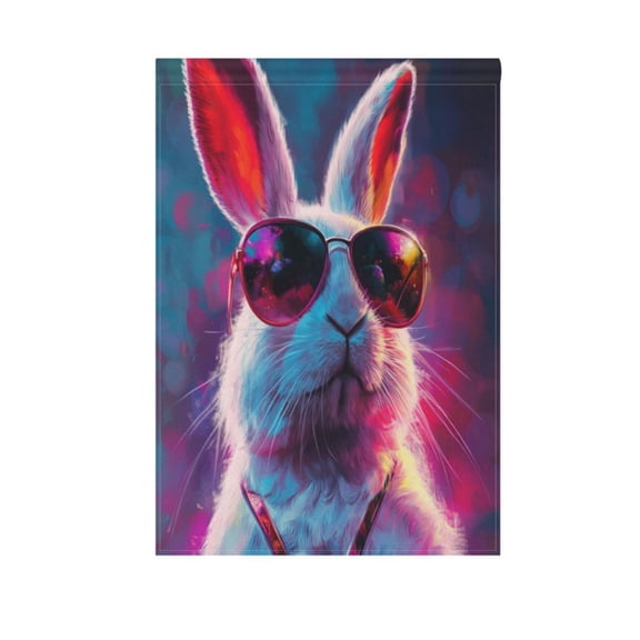 Cool Bunny Garden Flag Double Sided Outdoor Banners Yard Flags for Garden Home Holiday Decorations