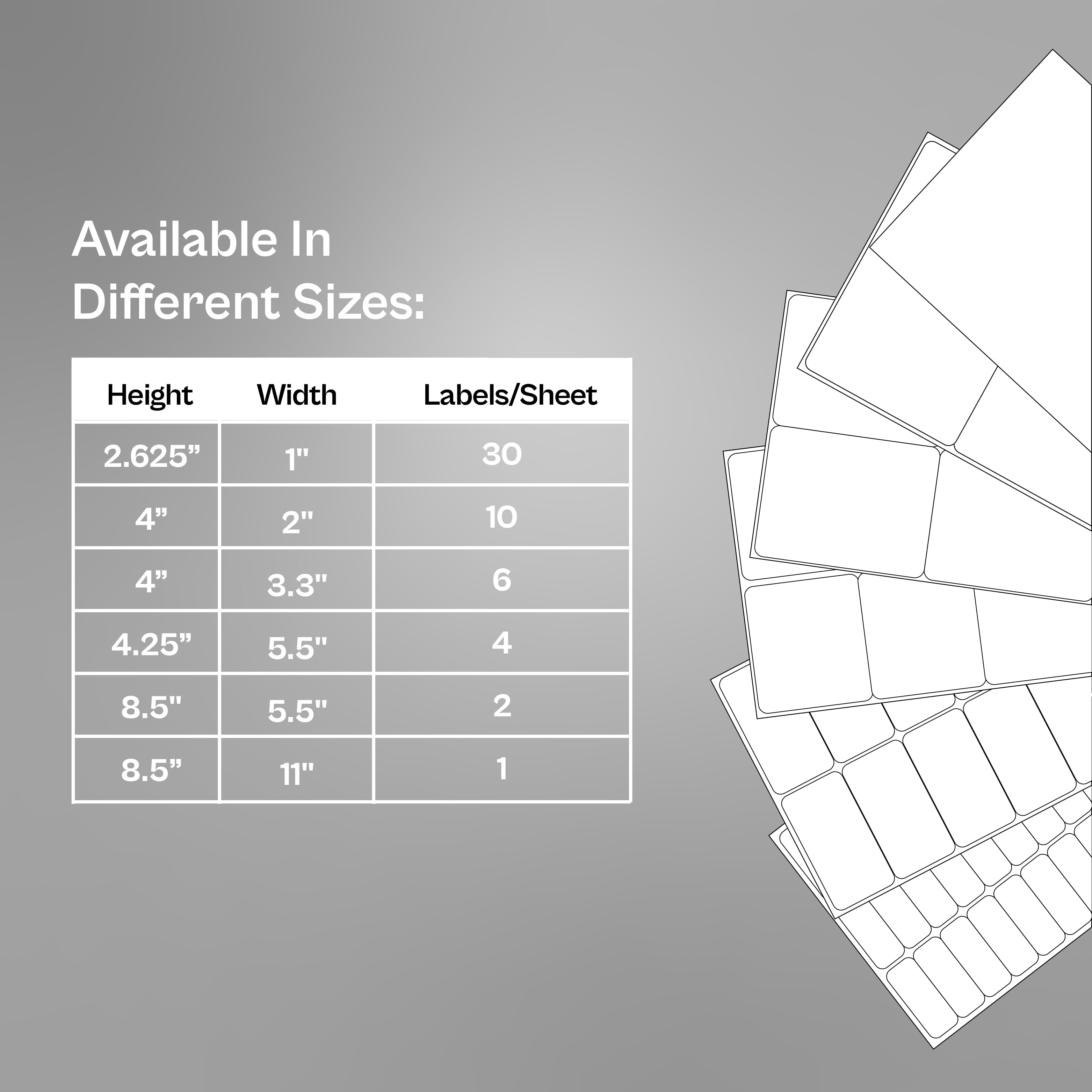 MMBM 30-Up Labels, 1000 Pages, White, 1 x 2.625 Inch, Address and All Purpose Sticker Labels for Laser or Inkjet Printers
