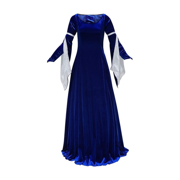 Robe Médiévale en Velours avec Embouts de Bras Doublés en Satin, Robe Renaissance, Renfaire, Halloween