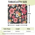 thumbnail image 2 of Multicolored Pioneer Flower Square Fitted Tablecloth with Elastic Edge,Square Table Cover,Washable Elastic Table Cover for Home Kitchen Party Decor 34"x34", 2 of 6