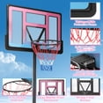 thumbnail image 4 of 44" Basketball Hoop Outdoor, SEGMART 4.9 ft-10 ft Adjustable Basketball Goal, Portable Basketball Hoop With Shatterproof Backboard, Kids Basketball Hoop With Wheels, Stable Base, 4 of 8