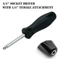 thumbnail image 1 of 1/4" Socket Driver Handle Standard with internal 1/4" Female End Spinner, 1 of 11