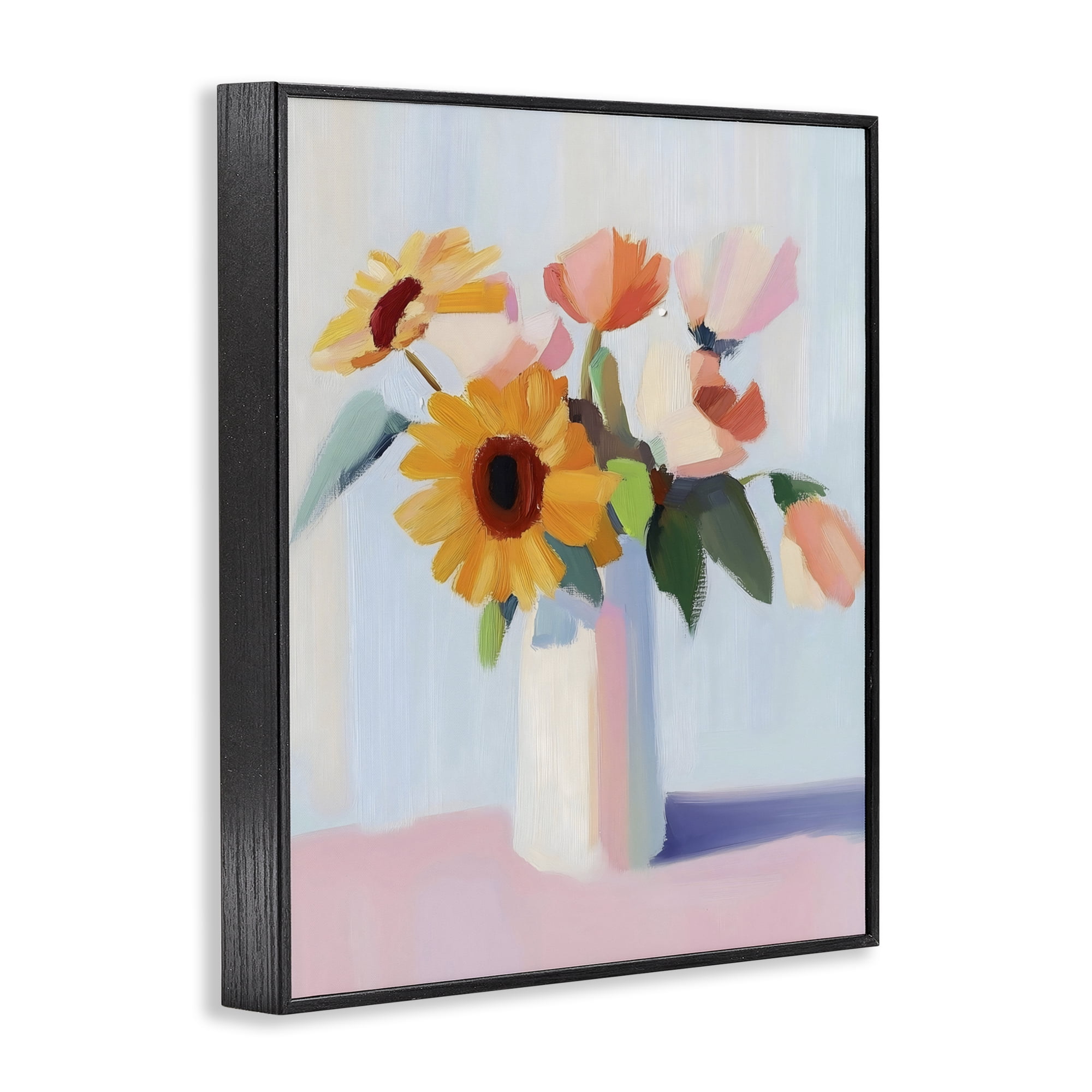 Stupell Industries Sleek Vase Bouquet Black Framed Giclee Art, design by The Prints Vibe