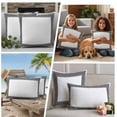 thumbnail image 5 of White Greek Key Outdoor Waterproof Pillow Covers, Geometric Greece Ancient Farmhouse Geo Decorative Square Throw Pillowcase Sofa Cushion Sham for Patio/Couch/Chair, 16"x16" 2 Pack, 5 of 8