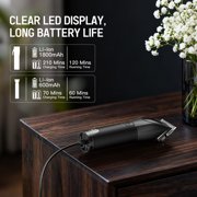 Hair Clippers & Beard Trimmer for Men, Cordless Rechargeable Haircut Clipper Kit with Adjustable Blade and LED Display