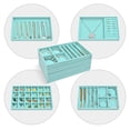 thumbnail image 4 of Bandejas organizadoras de joyas ProCase, apilables, 4 capas, color azul, 4 of 6