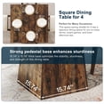 thumbnail image 6 of Demi Bonn 31" Modern Square Dining Table for 4 People, Wood Farmhouse Kitchen Dinner Table for Dining Room, Living Room Furniture, Rustic Brown, 6 of 7