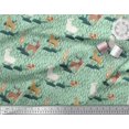 thumbnail image 2 of Soimoi Poly Crepe Fabric Rabbit,Sheep & Deer Kids Fabric Prints by Yard 42 Inch Wide, 2 of 3