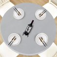 thumbnail image 1 of HAHDAXIA Round Waterproof Table Cover Elastic Tablecloth Vinyl Fitted Table Cover Elastic Edged Plastic Table Cover, Fits Tables up to 36"-44" R, Silver, 1 of 7