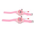 thumbnail image 2 of Walkie-talkies para niños, reloj con pantalla LCD, reducción de ruido, antena telescópica, llamadas, color rosa, 2 of 14
