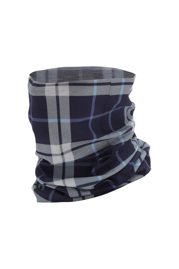 1 Pc Sunscreen Face Scarf Mask Grid Pattern Face Mask for Outdoor Cycling Blue Gray