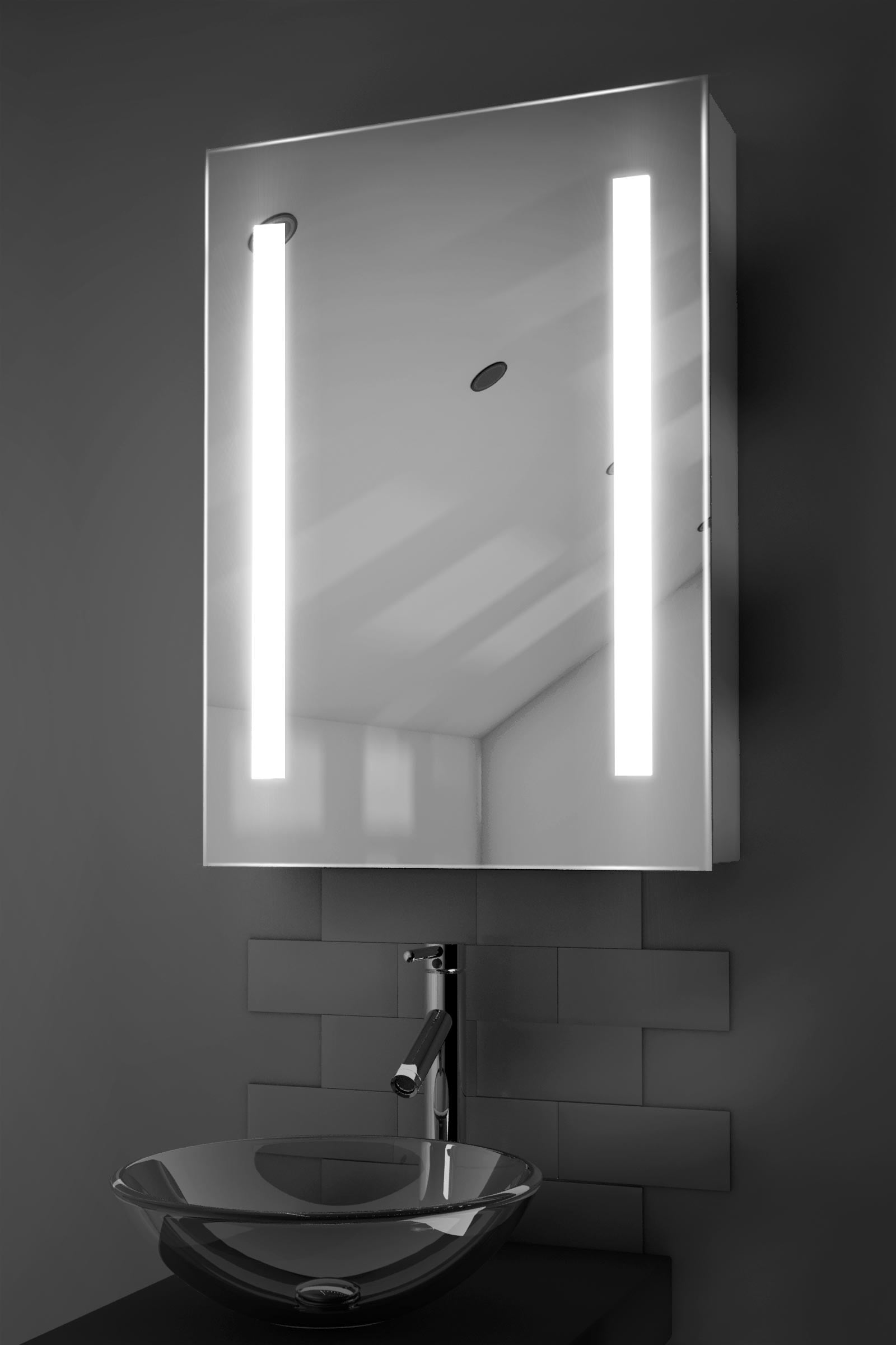 Diamond X Collection Jace Led Bathroom Cabinet With Demister Pad