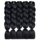 thumbnail image 1 of RN BEAUTY # 1B Cabello trenzado de ganchillo 5 unids/lote Extensiones de cabello trenzado Jumbo Pelo sintético de 24 pulgadas para trenzar (Color negro), 1 of 5