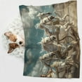 thumbnail image 6 of Yiaed Roman Chariot Horse Race Print Dog Blankets-Cat Blanket Washable for Couch Protection,Puppy Blanket, Soft Plush Reversible Throw Furniture Protector-Medium, 6 of 8