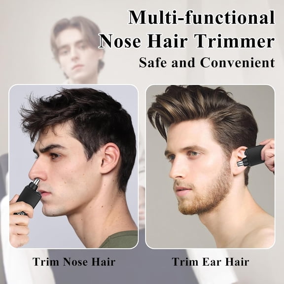 Portable Nose and Ear Trimmer Clipper for Men Women,2025 Professional LED Dsiplay Hair with Powerful Motor Dual-Edge Blades Smoother Cutting Mini Travel Size