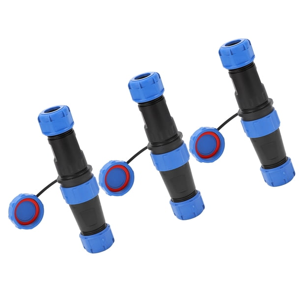Conector De Mamparo De Aviación, Conector De Cable De Cable Eléctrico Industrial De Fácil Instalación A Prueba De Agua IP68 3 Piezas Amplia Aplicación Para Equipos De
