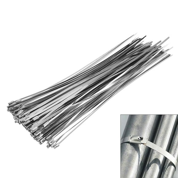 MERRYHAPY 101Pcs Fastening Metal Ties Black Anticaustic for Automotive