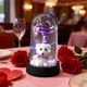thumbnail image 1 of Luz nocturna conservada de Rose Bear para el Día de San Valentín | Cúpula de Cristal Decorativa Ambiental LED | Adorno romántico de escritorio | Flores de plástico moradas, blancas, azules, rojas, 1 of 6