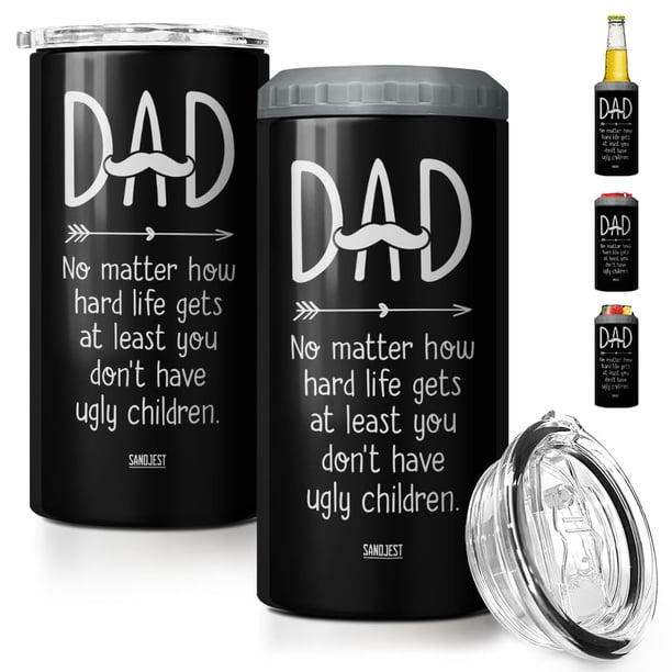 Vaso Térmico SANDJEST Papá 4 en 1 Enfriador de Latas Aislado de 350 mL