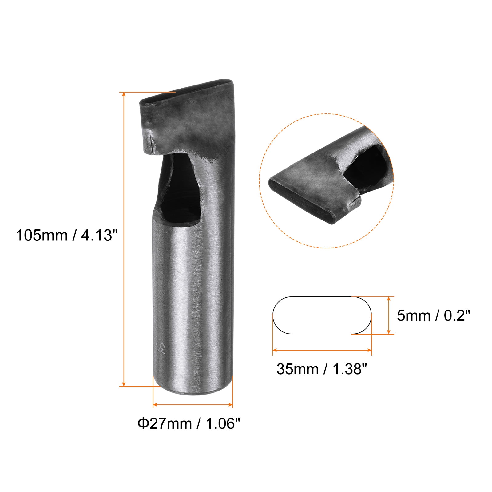 Uxcell Leather Oval Hole Punch 35x5mm Belt Hole Puncher Oblong Hollow Tool for Leather Crafting, Watch Band, Strap