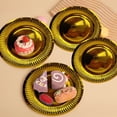 thumbnail image 2 of TOWED22 10PCS Disposable 7 Inch Gold Foil Paper Plates For Border Parties And Gatherings(Gold), 2 of 4