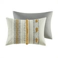 thumbnail image 6 of INK+IVY Cody 3 Piece Full/Queen Cotton Duvet Cover Set Gray/Yellow, 6 of 6