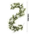 thumbnail image 3 of XYAIYT 72.8 in Artificial Greenery Decoration Fake Plants Simulation Rattan Indoor Outdoor Wedding Backdrop Versatile Maintenance Free Decorative Garland White, 3 of 6