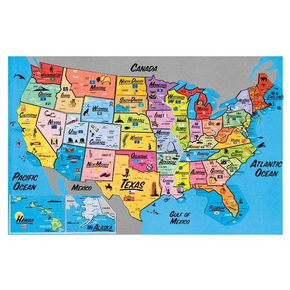 USA Magnetic Map Puzzle