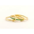 thumbnail image 3 of Emerald Band Ring, 3 Set Enter Locking Band Ring, Woman Stacking Band Gitanshjewels Ring Jewelry 925 Sterling Silver ,White Gold Plated Spinelli Kilcollin Perfect Wedding Jewellery Gift, 3 of 8
