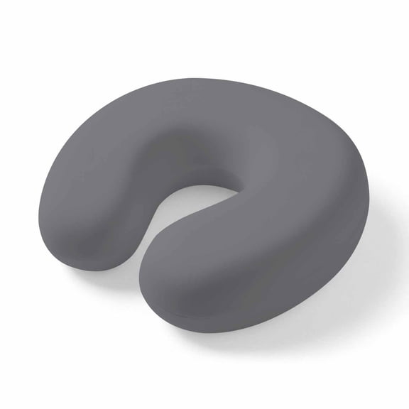 Neck Pillow, Grey Pure Color Memory Foam U-Shaped Travel Pillow for Airplane Car Train Office Nap, Portable Soft Head Neck Support for Sleeping & Reclining Aesthetics Contemporary Luxury
