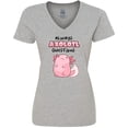 thumbnail image 3 of Inktastic Always Axolotl Questions Cute Curious Axolotl Women's V-Neck T-Shirt, 3 of 5