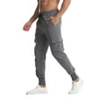 thumbnail image 3 of Qiylii Men’s Casual Cargo Pants, Plain/Camouflage Drawstring Long Pencil Trousers, 3 of 8