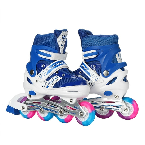 Kids Youth Adjustable Inline Skates w/ Light up Wheels Beginner