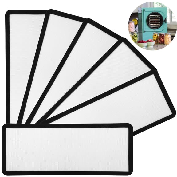 6 PCS Silicone Mats Compatible with Harvest Right Freeze Dryer, 17 x 6.8 Inches Medium Tray Silicone Mat, Dishwasher Safe Reusable Non-Stick Silicone Baking Mat, Freeze Dryer Accessories
