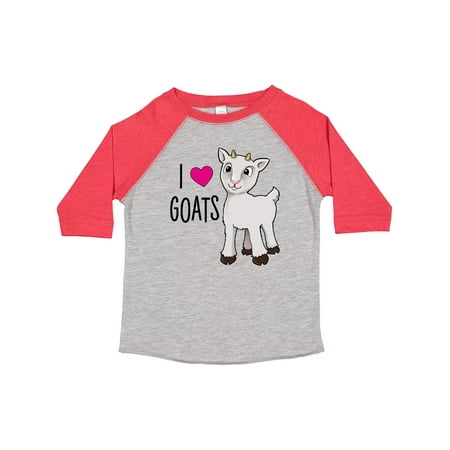 

Inktastic I Love Goats- Cute Goat Gift Toddler Boy or Toddler Girl T-Shirt
