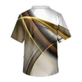 thumbnail image 3 of Men's Printed Short Sleeve V-neck Tops Working Pocket Blouse 3XL, 3 of 3