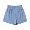 thumbnail image 4 of dmqupv Shorts for Kids Girls Shorts Pants Casual Cotton Shorts for Toddler Girls Kids Summer Clothes Light Blue,13-14 Years, 4 of 4