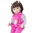 thumbnail image 2 of Muñeca 45cm Simulación Baby Doll Niño Vinilo Educación Durmiendo Reborn Doll (A), 2 of 5