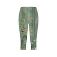 thumbnail image 3 of Pantalones de Yoga de Verano para Mujeres Ligeros de Alta Cintura de Impresión Capris, Pantalones de Gimnasio Y Entrenamiento de Ajuste Delgado con Cintura Elástica para Yoga, Correr, 3 of 6
