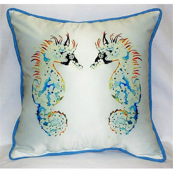 Betsy Drake HJ388 Betsy's Seahorses Art Only Pillow 18''x18''