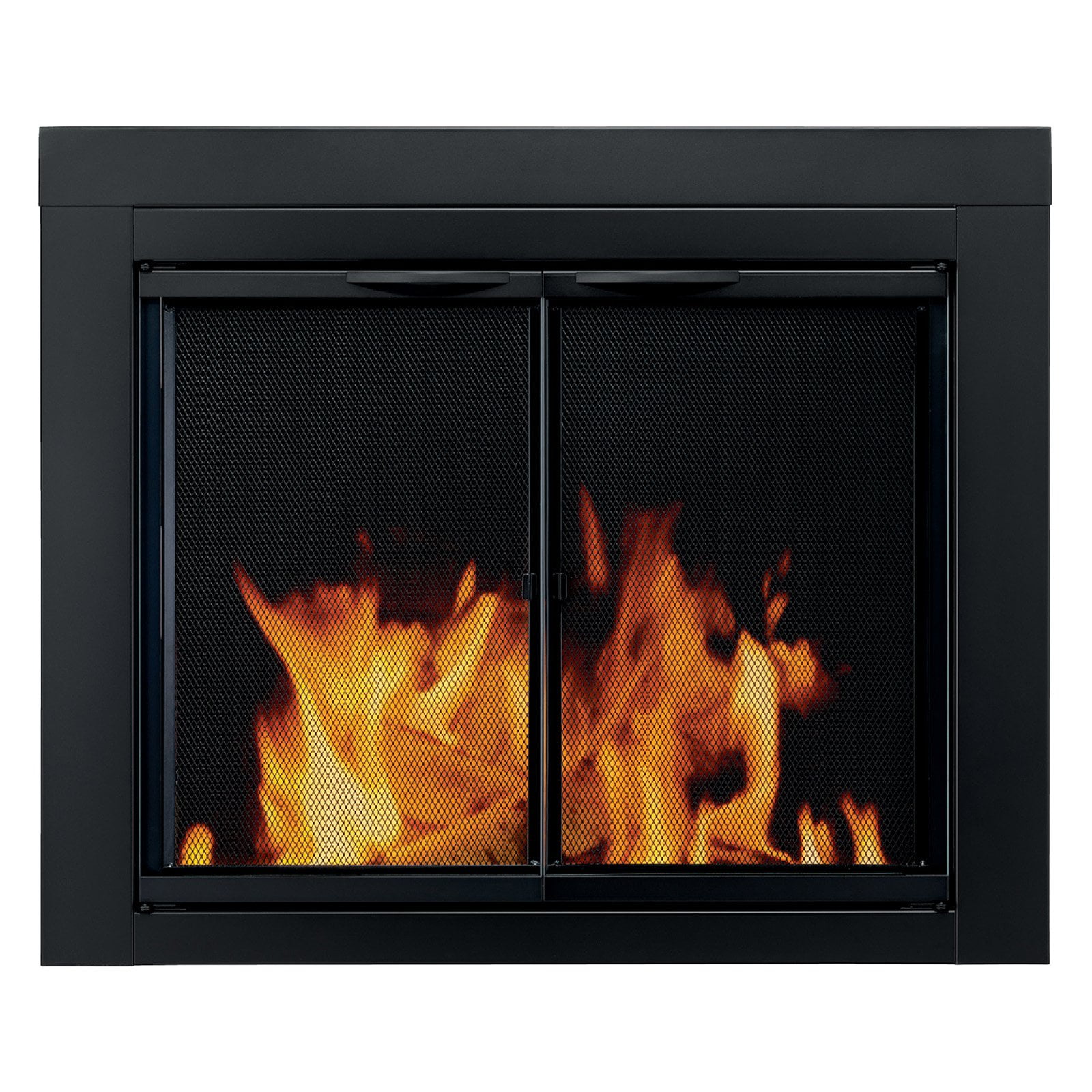 Pleasant Hearth Alpine Cabinet Fireplace Screen and Glass Doors - Black - Walmart.com Free Shipping. Buy Pleasant Hearth Alpine Cabinet Fireplace Screen and Glass Doors - Black at Walmart.com