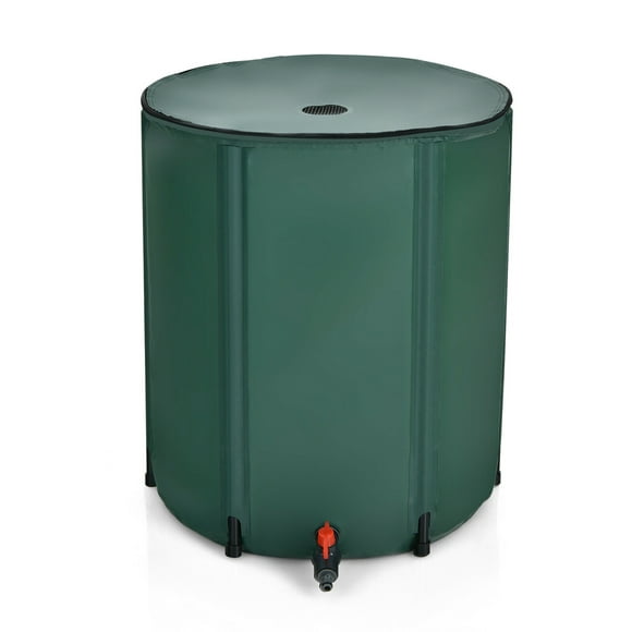 Gymax 60 Gallon Portable Rain Barrel Water Collector Collapsible Tank Spigot Filter