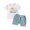 White, variant on Musuos Toddler Boys First Birthday Outfits 6M 12M 18M Letter Print Short Sleeve T-Shirts Tops and Elastic Waist Shorts Summer Set