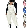 thumbnail image 6 of Xfvqtps Women Fleece Snow Pants Ski Bibs Snowboarding Adjustable Straps Warm Outdoor Winter Overalls Pink, 6 of 6