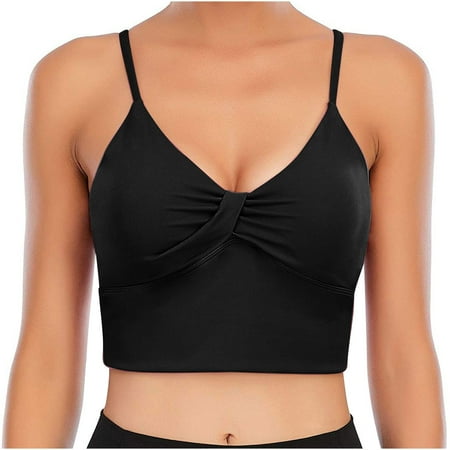

YDKZYMD Womens Bra Underwear Longline Bra Workout Solid Knot Sports Bra
